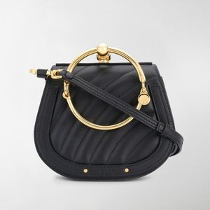 Chloe black Nile quilted leather shoulder bag